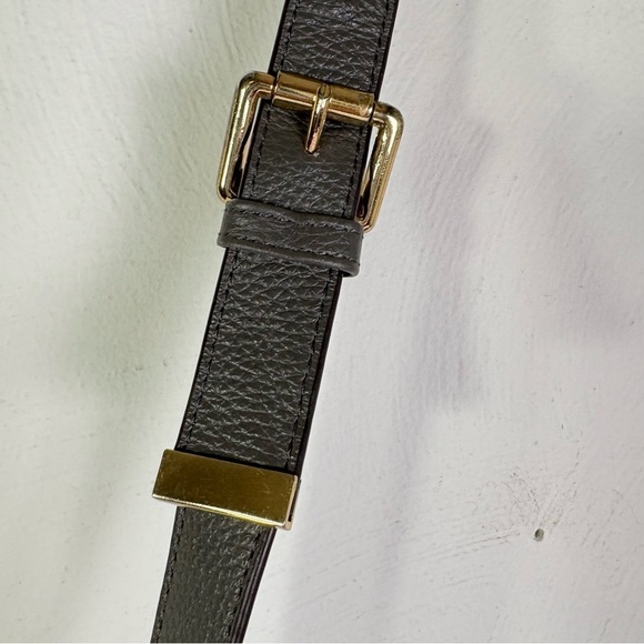 KRISTEN BELL for Erica Anenberg Large Gray Leather Tote Messenger Bag Purse - Picture 15 of 15